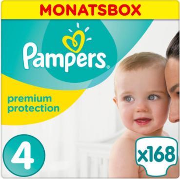 Pampers - Premium Protection Maxi - Monatsbox mit 168 Windeln - Größe 4